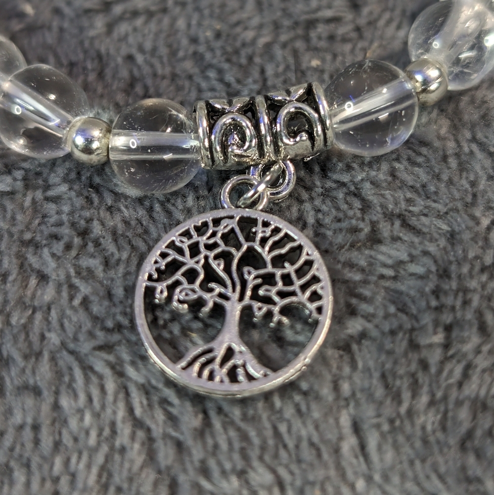 Clear Quartz Tree of Life Bracelet